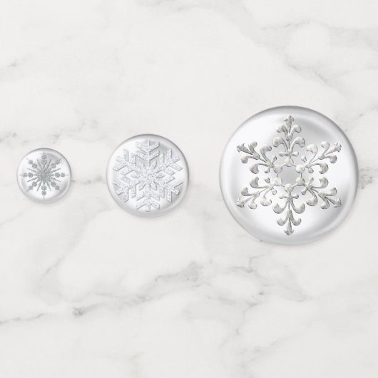 Witte sneeuwvlok Confetti (Voorkanten)