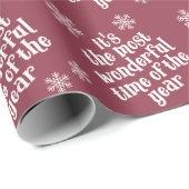 Witte sneeuwvlok De meest fantastische tijdtekst o Cadeaupapier (Rol Hoek)