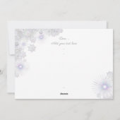 witte sneeuwvlok feestdagenkaart (Achterkant)