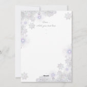 Witte sneeuwvlok feestdagenkaart (Achterkant)