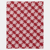 Witte sneeuwvlok fleece deken (Voorkant)