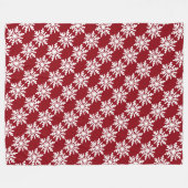 Witte sneeuwvlok fleece deken (Voorkant (Horizontaal))