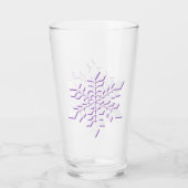 Witte sneeuwvlok-geschaduwd in rood-violet glas (Achterkant)