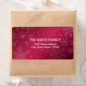 Witte Sneeuwvlok Glitter Kerstvakantie Etiket (Insitu)