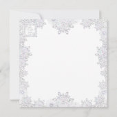 Witte sneeuwvlok kaart (Achterkant)