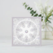 Witte sneeuwvlok kaart (Staand voorkant)