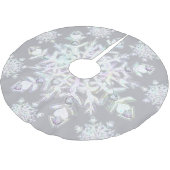 Witte sneeuwvlok kerstboom rok (Gekanteld)