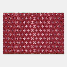 Witte sneeuwvlok Kerstmis Inpakpapier Vel