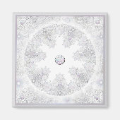 witte sneeuwvlok magneet (Voorkant)