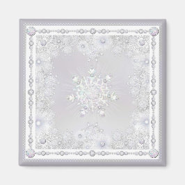 witte sneeuwvlok magneet