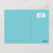 Witte sneeuwvlok op blauwe Waterverf achtergrond Briefkaart (Achterkant)