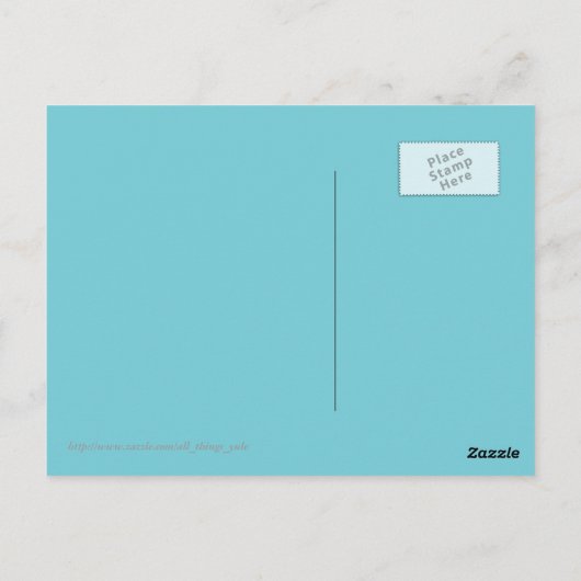 Witte sneeuwvlok op blauwe Waterverf achtergrond Briefkaart (Achterkant)