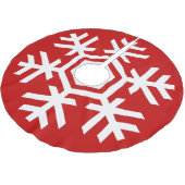 Witte sneeuwvlok op rode Kerstmis Kerstboom Rok (Gekanteld)