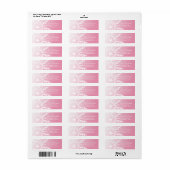 Witte sneeuwvlok op roze retouradres etiket (Full Sheet)