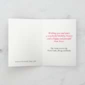 Witte sneeuwvlok op roze Waterverf Achtergrond Feestdagen Kaart (Binnen)