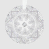 witte sneeuwvlok ornament (voorkant)