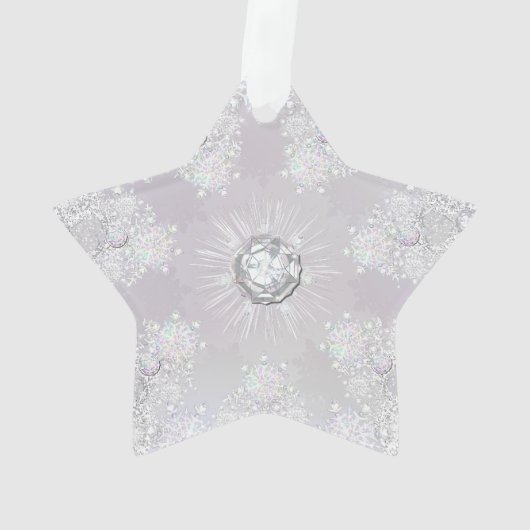 witte sneeuwvlok ornament (achterkant)