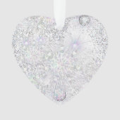 witte sneeuwvlok ornament (voorkant)