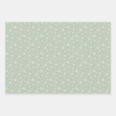 Witte sneeuwvlok Patroon Kerst Vakantie Pastel Inpakpapier Vel (Voorkant 3)