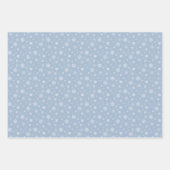 Witte Sneeuwvlok Patroon Kerstvakantie Inpakpapier Vel (Voorkant 2)