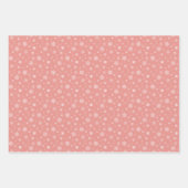 Witte Sneeuwvlok Patroon Kerstvakantie Inpakpapier Vel (Voorkant)