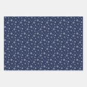 Witte Sneeuwvlok Patroon Kerstvakantie Inpakpapier Vel (Voorkant 3)