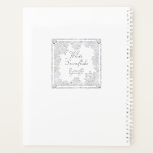 Witte sneeuwvlok planner (Achterkant)