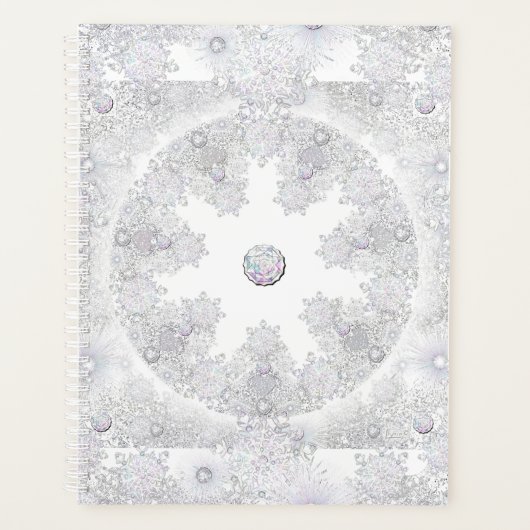 Witte sneeuwvlok planner (Voorkant)