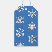 Witte sneeuwvlok print,  achtergrond cadeaulabel (Voorkant)