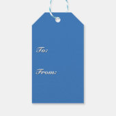 Witte sneeuwvlok print,  achtergrond cadeaulabel (Achterkant)