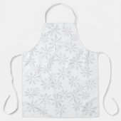 Witte Sneeuwvlok Print Schort (Voorkant)