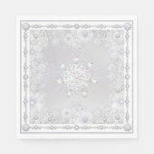 Witte sneeuwvlok servet (Voorkant)