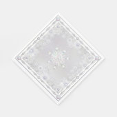 Witte sneeuwvlok servet (Hoek)