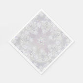 Witte sneeuwvlok servet (Hoek)