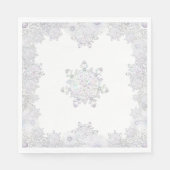 Witte sneeuwvlok servet (Voorkant)