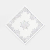 Witte sneeuwvlok servet (Hoek)