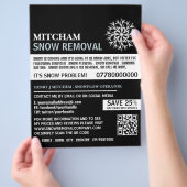 Witte Sneeuwvlok, Sneeuwverwijderingsbedrijf Adver Flyer (Hand)