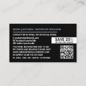 Witte Sneeuwvlok, Sneeuwverwijderingsbedrijf Adver Visitekaartje (Achterkant)