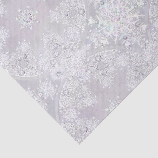 Witte sneeuwvlok tissuepapier (Detail)