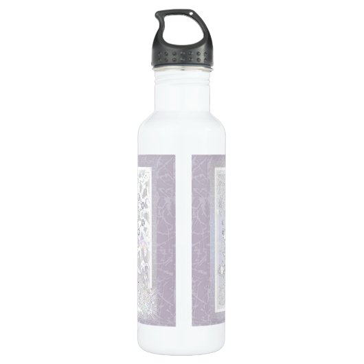 Witte sneeuwvlok waterfles  (Achterkant)