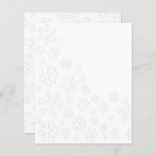 Witte sneeuwvlokken (Voorkant / Achterkant)