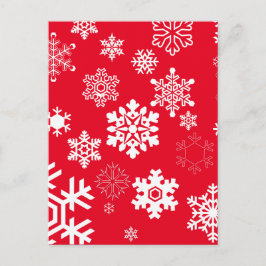 Witte sneeuwvlokken - achtergrondkleur briefkaart