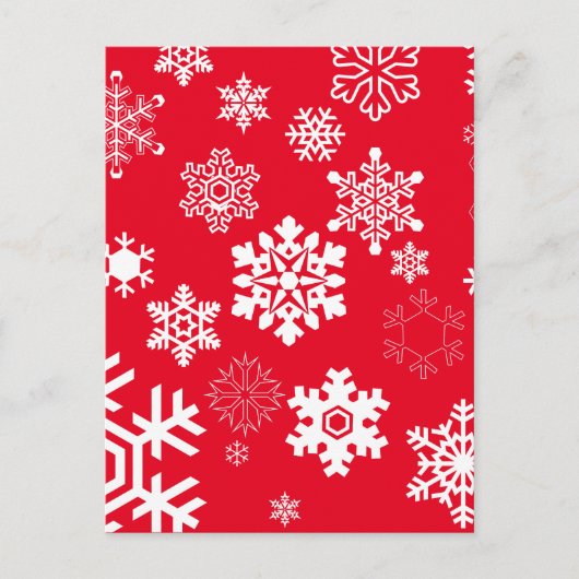 Witte sneeuwvlokken - achtergrondkleur briefkaart (Voorkant)