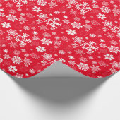 Witte sneeuwvlokken - achtergrondkleur cadeaupapier (Hoek)