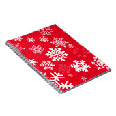 Witte sneeuwvlokken - achtergrondkleur notitieboek (Rechterzijde)