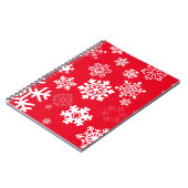 Witte sneeuwvlokken - achtergrondkleur notitieboek (Linkerzijde)