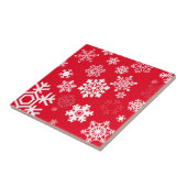 Witte sneeuwvlokken - achtergrondkleur tegeltje (Zijkant)