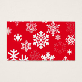 Witte sneeuwvlokken - achtergrondkleur visitekaartjes