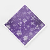 Witte Sneeuwvlokken Amethist Paarse Servet (Hoek)