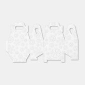 Witte sneeuwvlokken bedankdoosjes (Uitgevouwen)